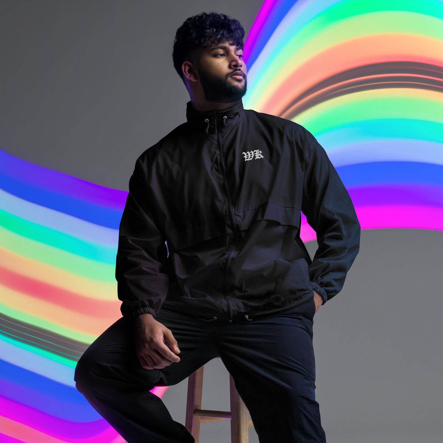 WOLFKING Embroidered windbreaker